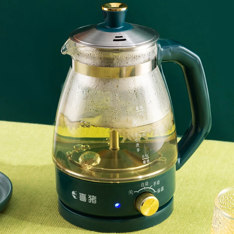 喜猪煮茶壶家用多功能全自动办公室小型蒸煮花茶壶煮保温蒸汽恒温