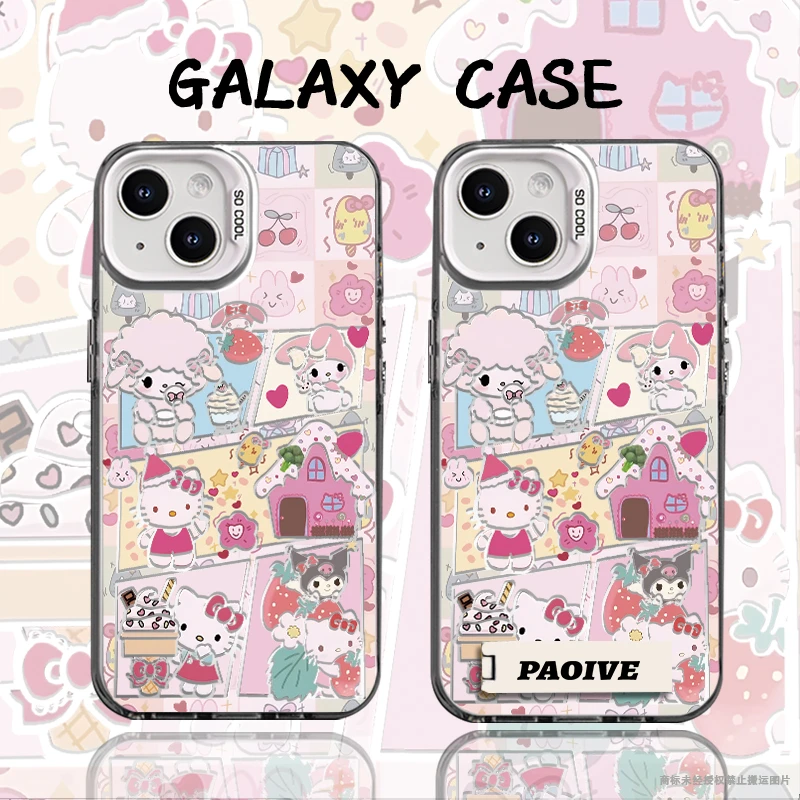 凯蒂猫适用创意潮可爱小众苹果16华为小米14彩银手机防摔壳Paoive