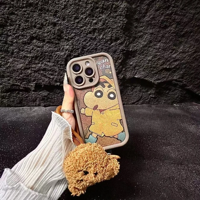 蜡笔小新适用于创意潮小众苹果16华为小米15硅胶手机防摔壳Paoive