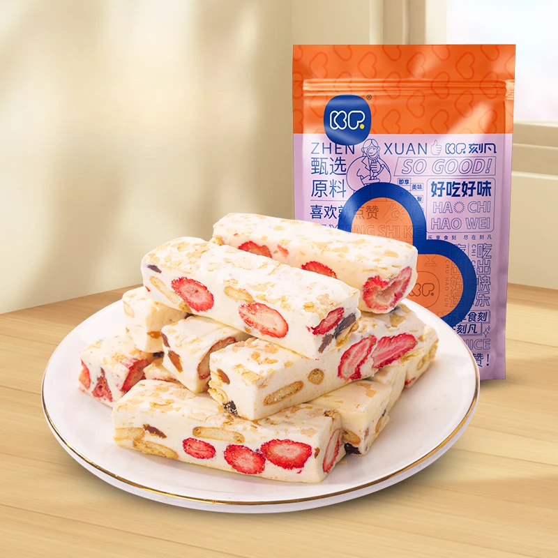 燕麦草莓奶芙条休闲零食糕点点心糕点好吃解馋