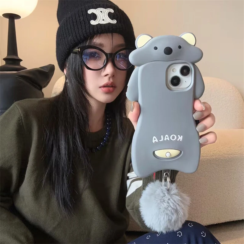 可爱考拉iPhone15Promax手机壳苹果14硅胶13华为mate60pro软12女