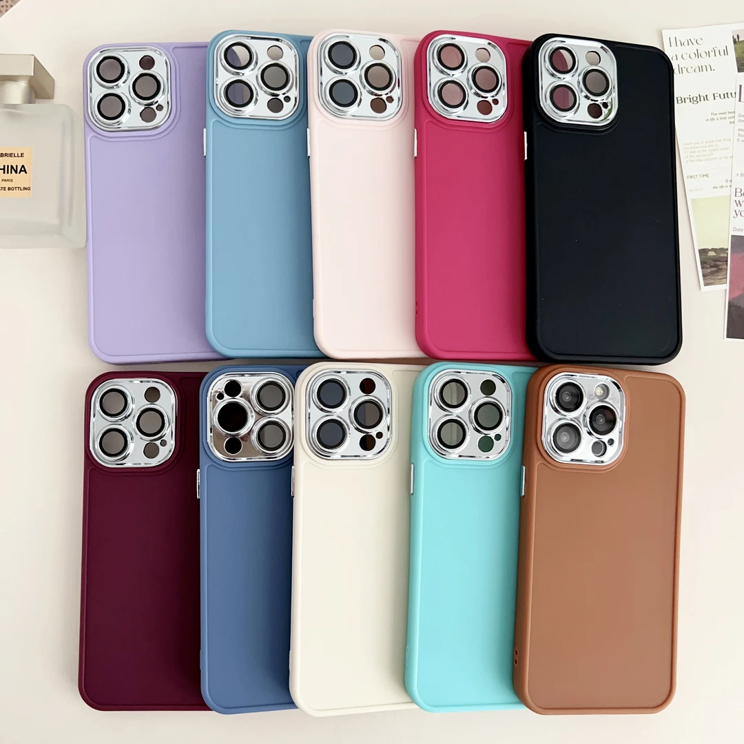 马卡龙配色iPhone15Promax手机壳苹果14/13/12/11/xs纯色硅胶软套
