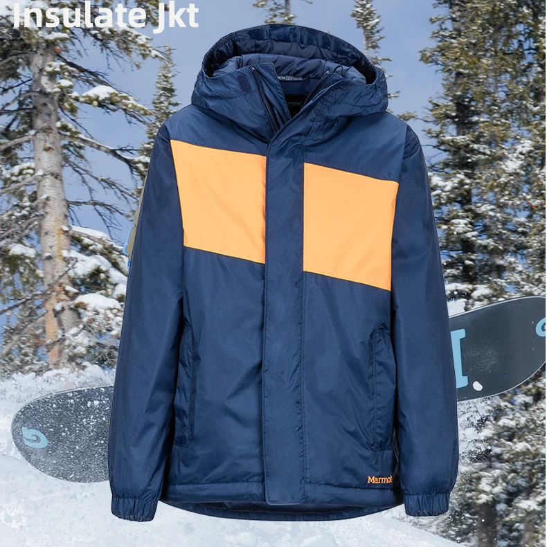 【特卖】Marmot土拨鼠男童轻薄棉服休闲连帽秋冬保暖外套46060