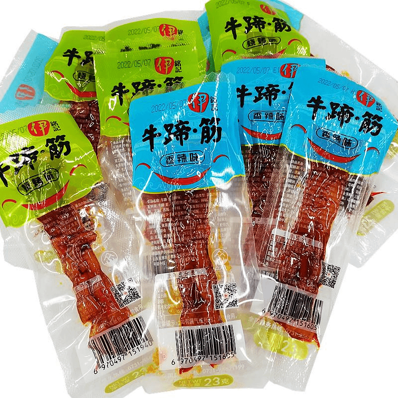 伊铭记牛蹄筋香辣味*包独立小包装麻辣即食熟食卤味休闲零食笋1g