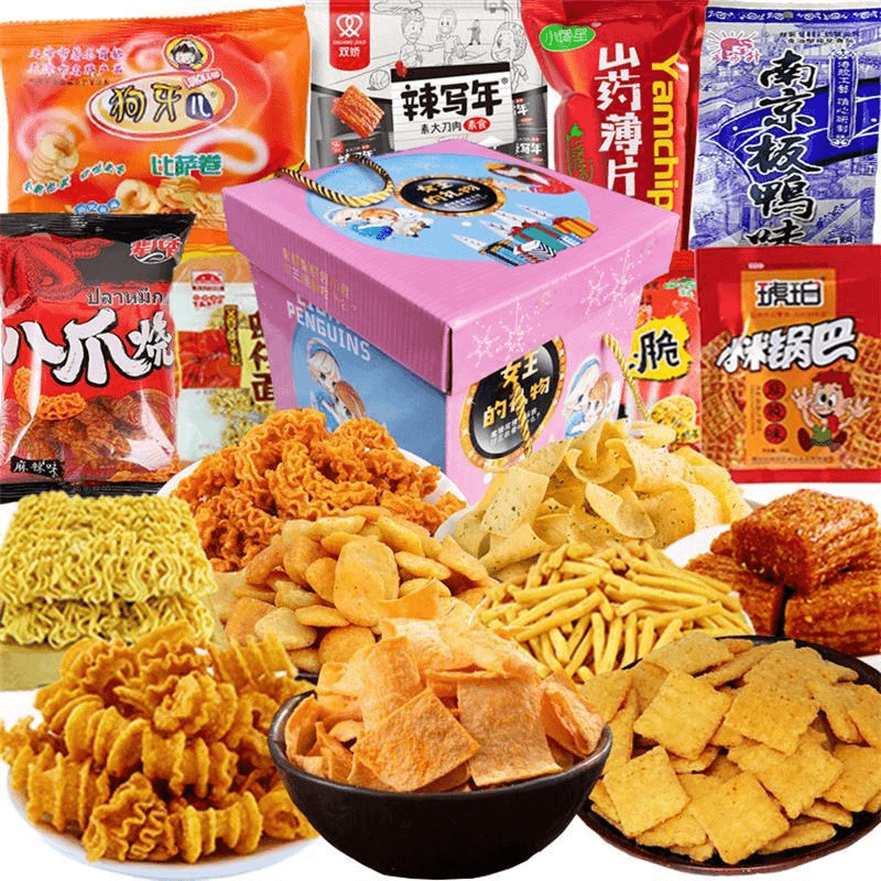 囧仙子 小零食大礼包女生休闲食品整后儿时怀旧五毛钱经典锅巴小吃笋0g