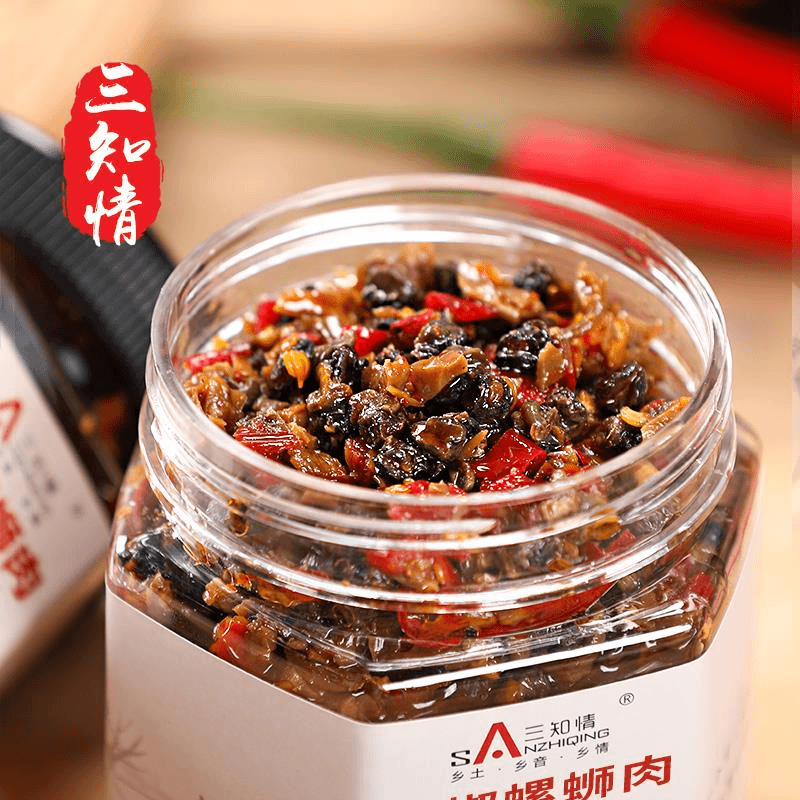 囧仙子 情剁椒螺蛳肉湖南特产螺丝肉农家下饭菜辣椒酱香辣田螺肉即食笋0g