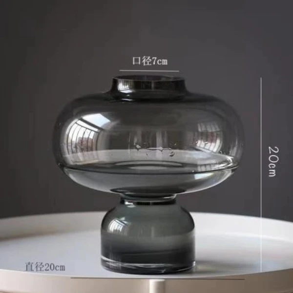 金钻专用花瓶大肚花瓶新款绿色水培灯笼网红花瓶
