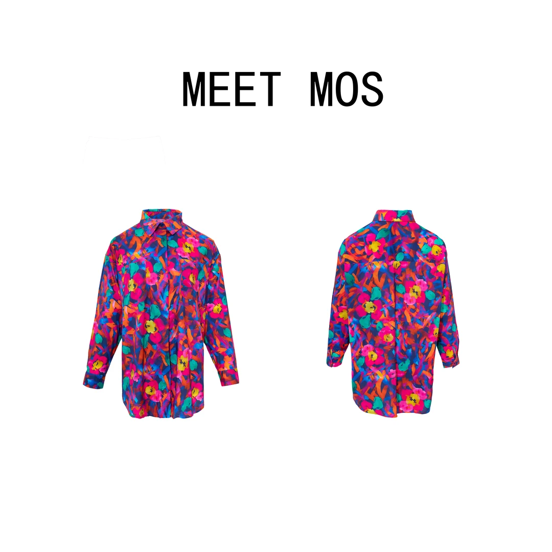 MEET MOS【幻彩衬衫】春夏时尚个性棉质上衣ZZ-021-022