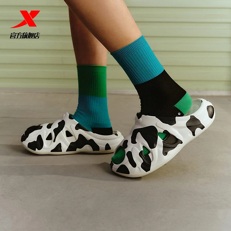 特步萌宠拖鞋女2025夏季新款厚底增高凉拖鞋休闲女鞋户外沙滩鞋