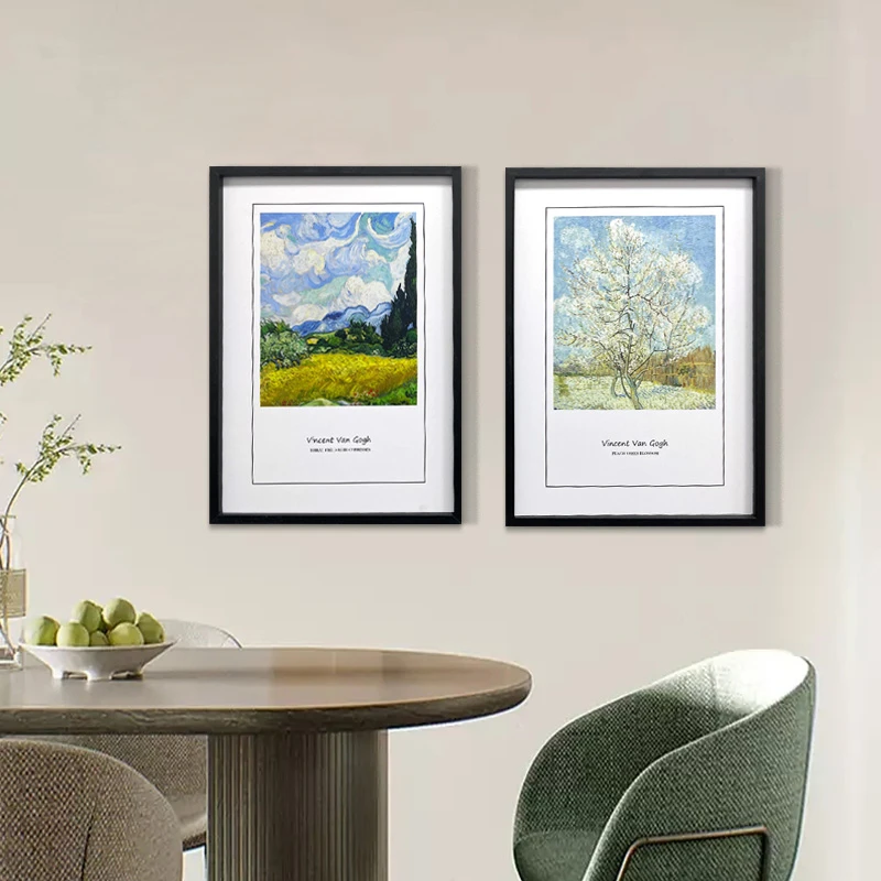 玄关装饰画清新治愈植物客厅背景墙壁画两联挂画风景两联4060