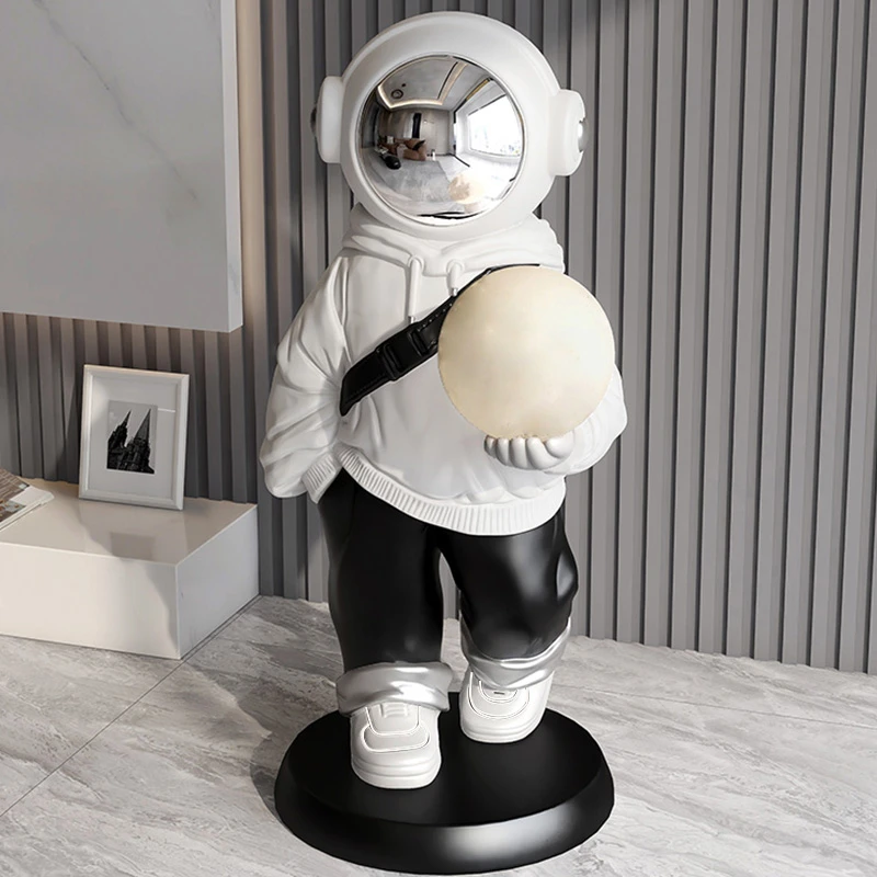 奢白色宇航员落地摆件太空人灯家居装饰品电视柜乔迁礼品3573