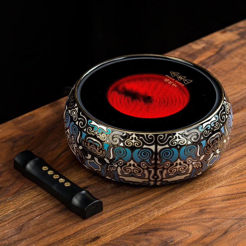 饕餮纹电陶炉小型陶瓷全自动家用养生煮茶器多功能烧水煮茶一体机