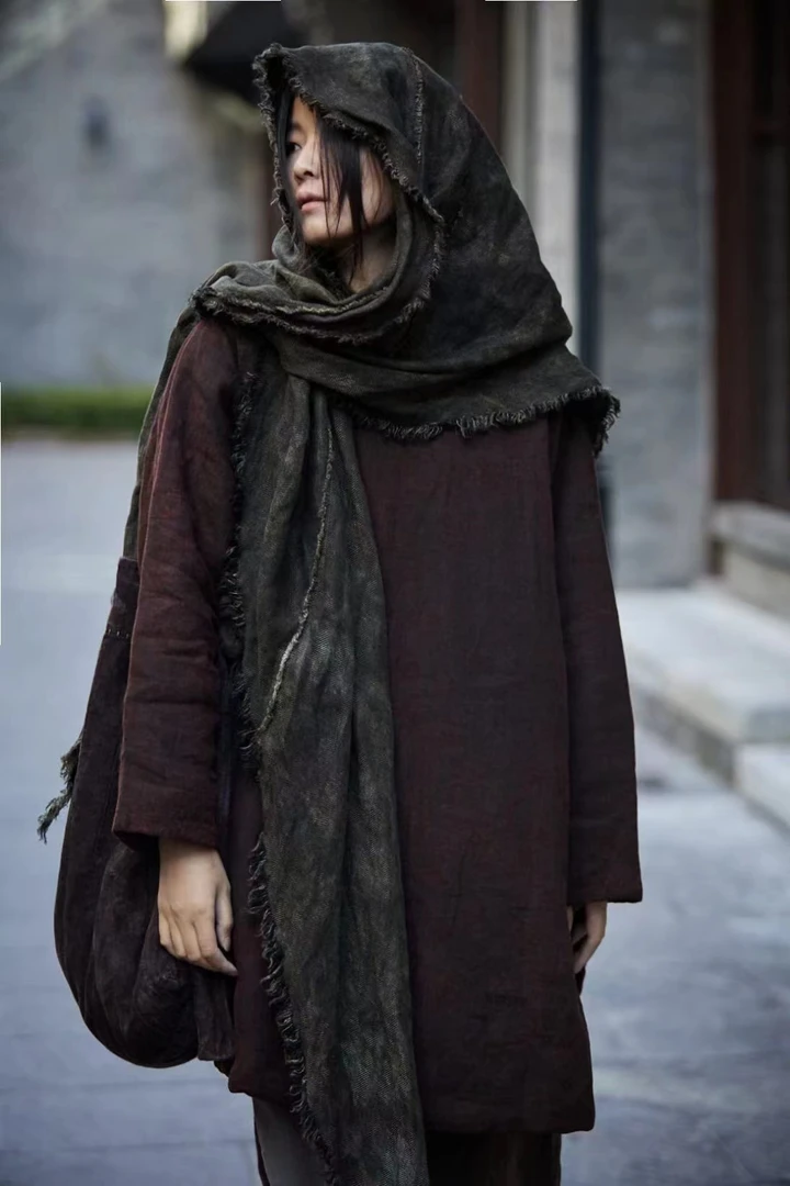 麻依者～亚麻大版冬季保暖时尚羊绒围巾长款秋冬百搭～均码款号1180