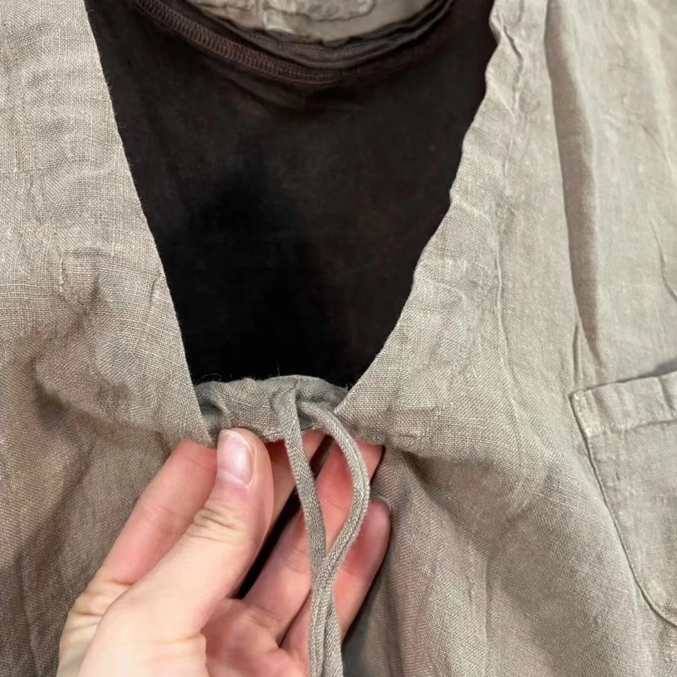 麻依者开衫上衣均码款号982休闲时尚舒适微胖遮肉上衣中长款复古