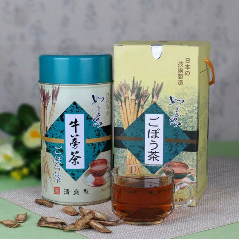 牛蒡茶牛蒡根牛蒡子牛蒡片罐装200g东洋参药食同源茶饮礼袋送长辈