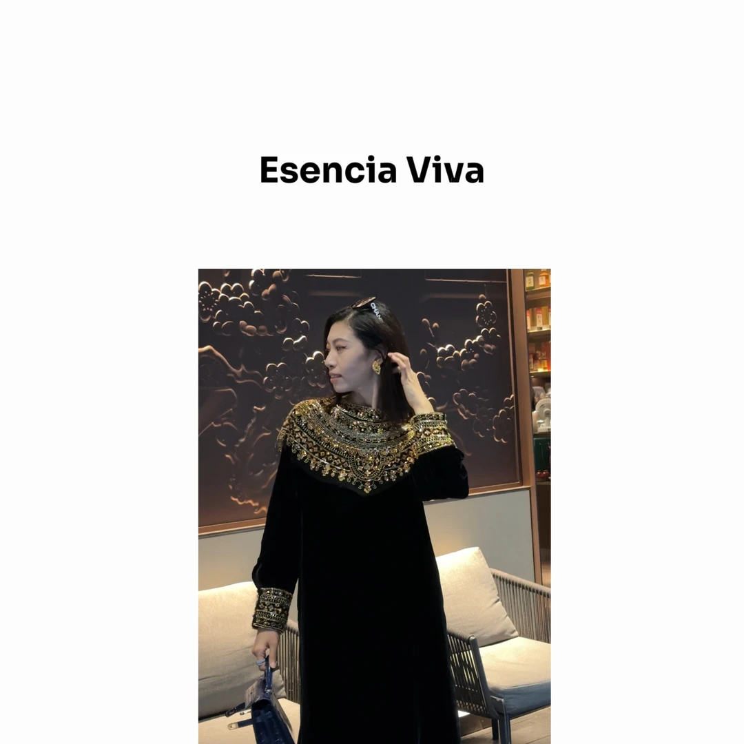 EV.【原创设计】100%桑蚕丝简约显瘦百搭连衣裙【金光辉烁】EVQZ0278