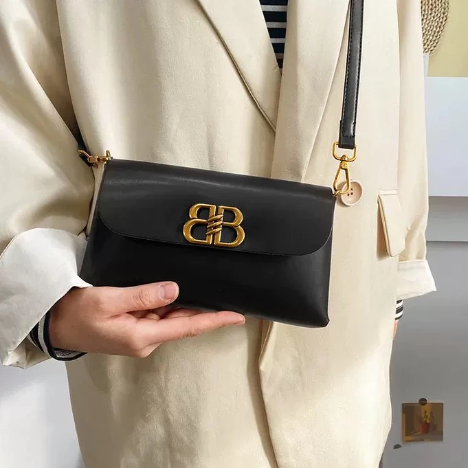 【霞霞专属】时尚百搭女士经典轻奢千鸟格拼色斜挎包002