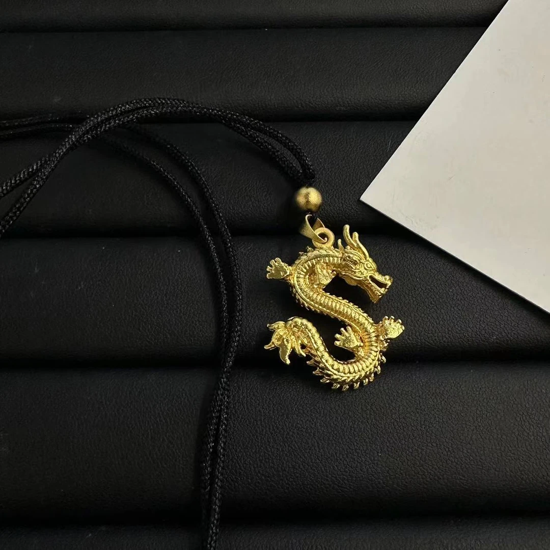 铜合金项链 飞龙在天时尚简约项链-9124