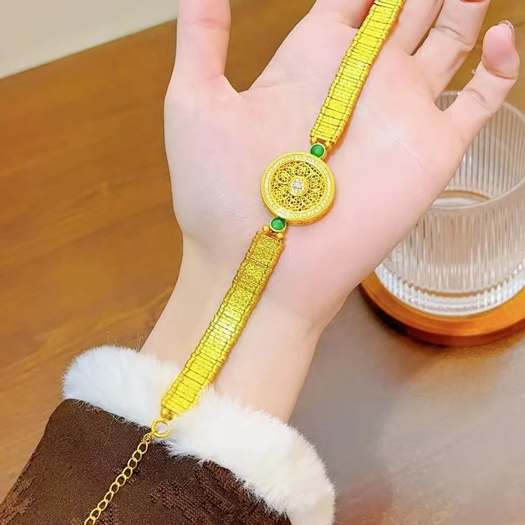 铜合金手链 八宝罗盘国风手链-0350