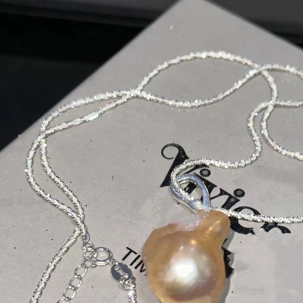 坠链均925银 巴洛克法式气质项链-0357