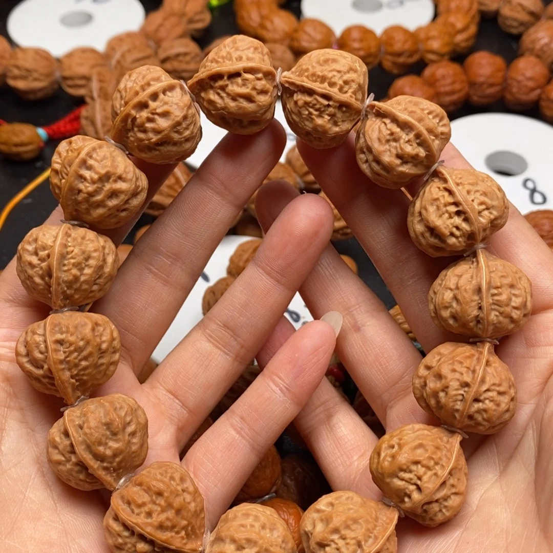 桃核手串八棱元宝一道筋
