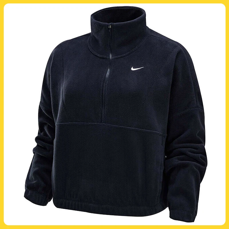 NIKE耐克女子  NK ONE TF HZ TOP POLAR人造毛绒套头衫FV7956-010