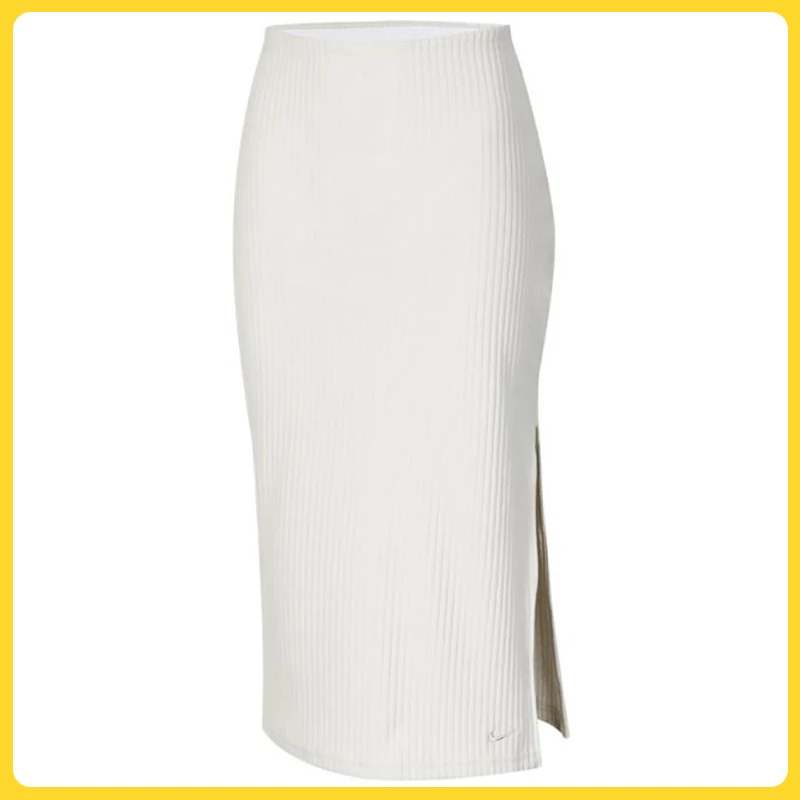 NIKE耐克女子AS W NSW NK CHLL KNT RIB MD SK针织裙FQ1637-104