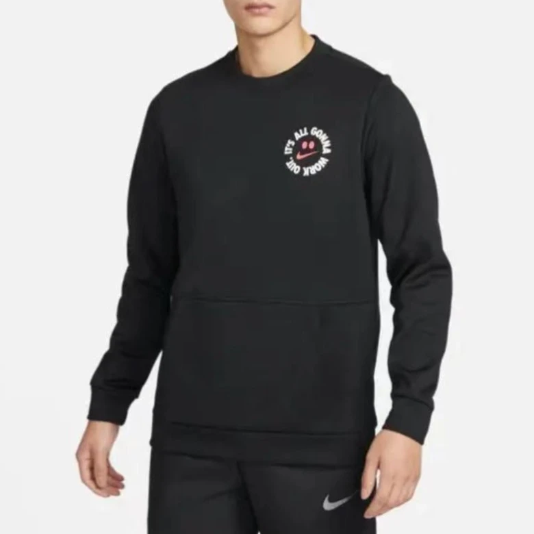 nike耐克男款卫衣休闲上衣TF LS CREW TOP针织套头衫FD4808-010