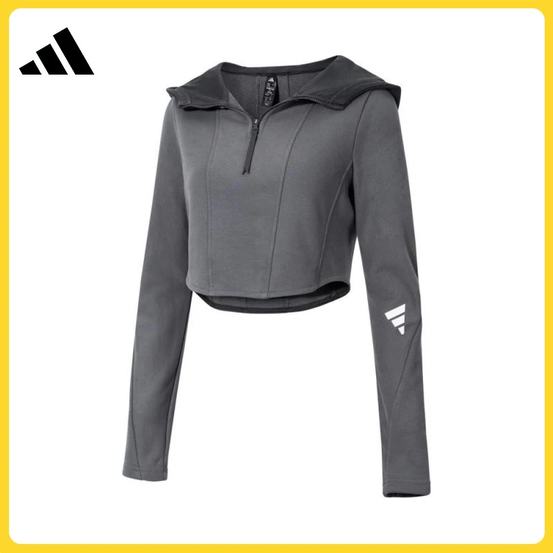 adidas阿迪达斯女子FUSTL W P HDY针织连帽流光风卫衣JM6209