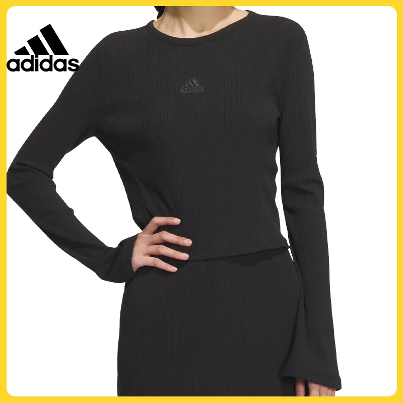 adidas阿迪达斯女子LOUNGE LS TEE圆领长袖T恤JJ3597