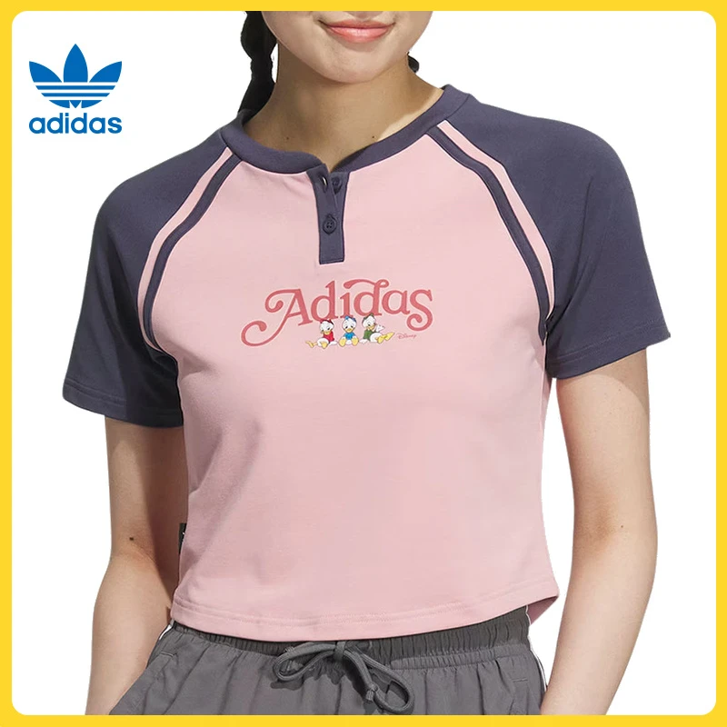 adidas Originals阿迪三叶草女子HDL GFX T W2圆领短T恤JP1429