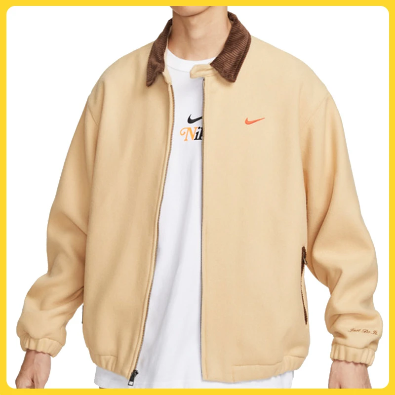 NIKE耐克中性WVN TWILL PREM JKT GCE人造毛绒外套HQ4744-233