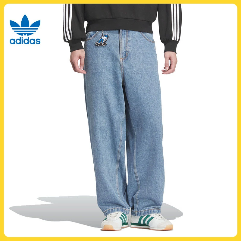adidas originals阿迪三叶草男子SKT DENIM PANT梭织长裤JV6942