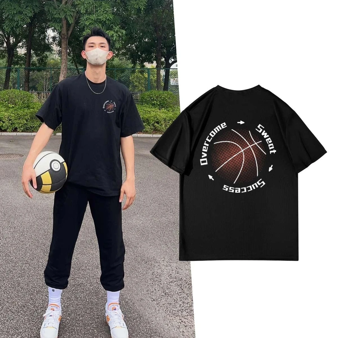 美式短袖篮球T恤男长袖春夏季训练投篮服运动上衣宽松健身高弹T恤