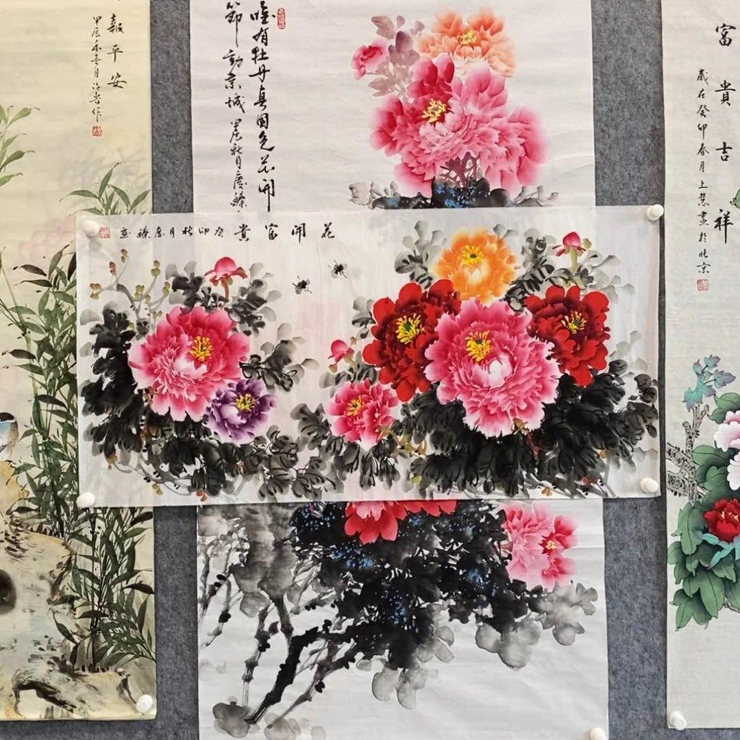 绘画孙*江花开富贵作品