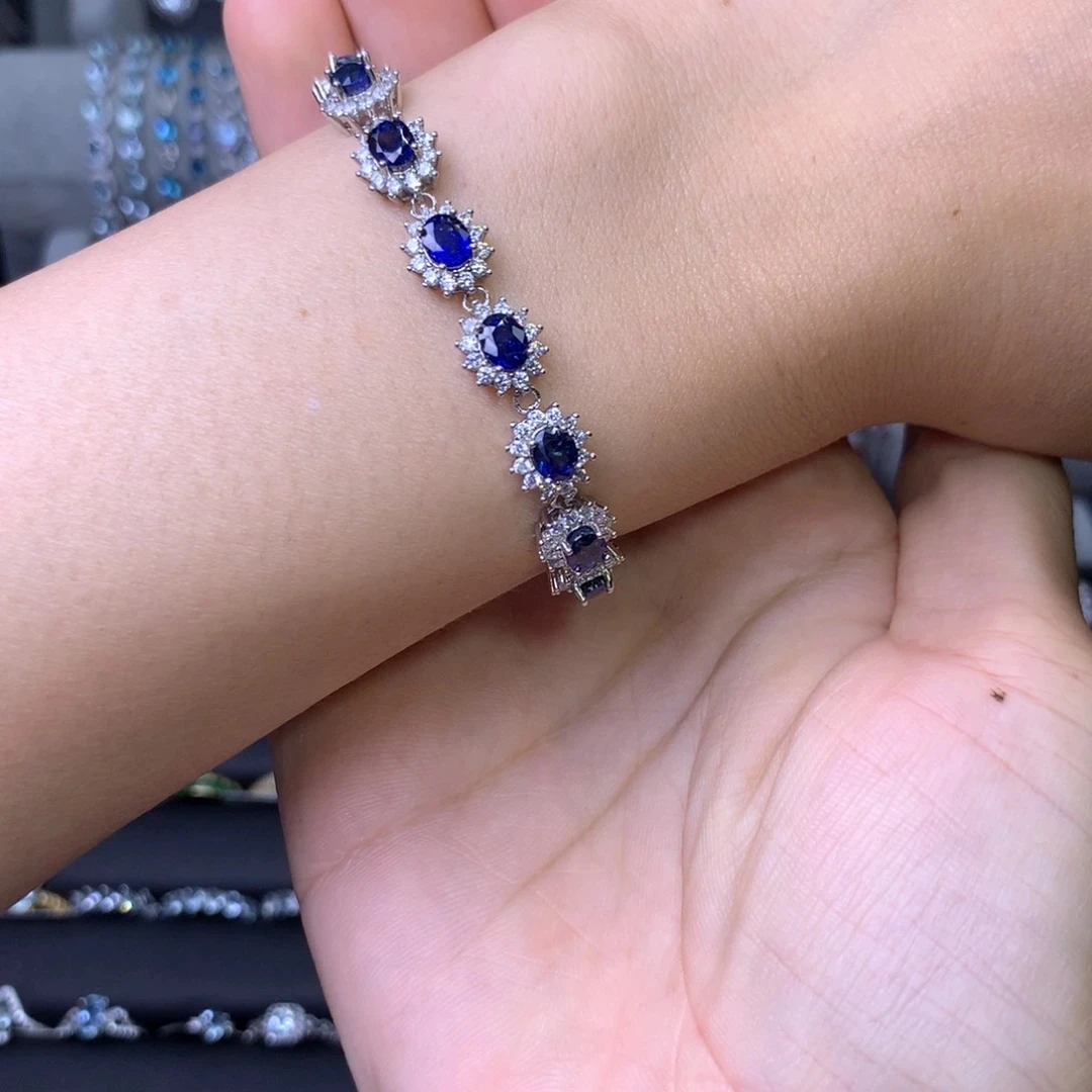 〔如一珠宝〕蓝宝石手链