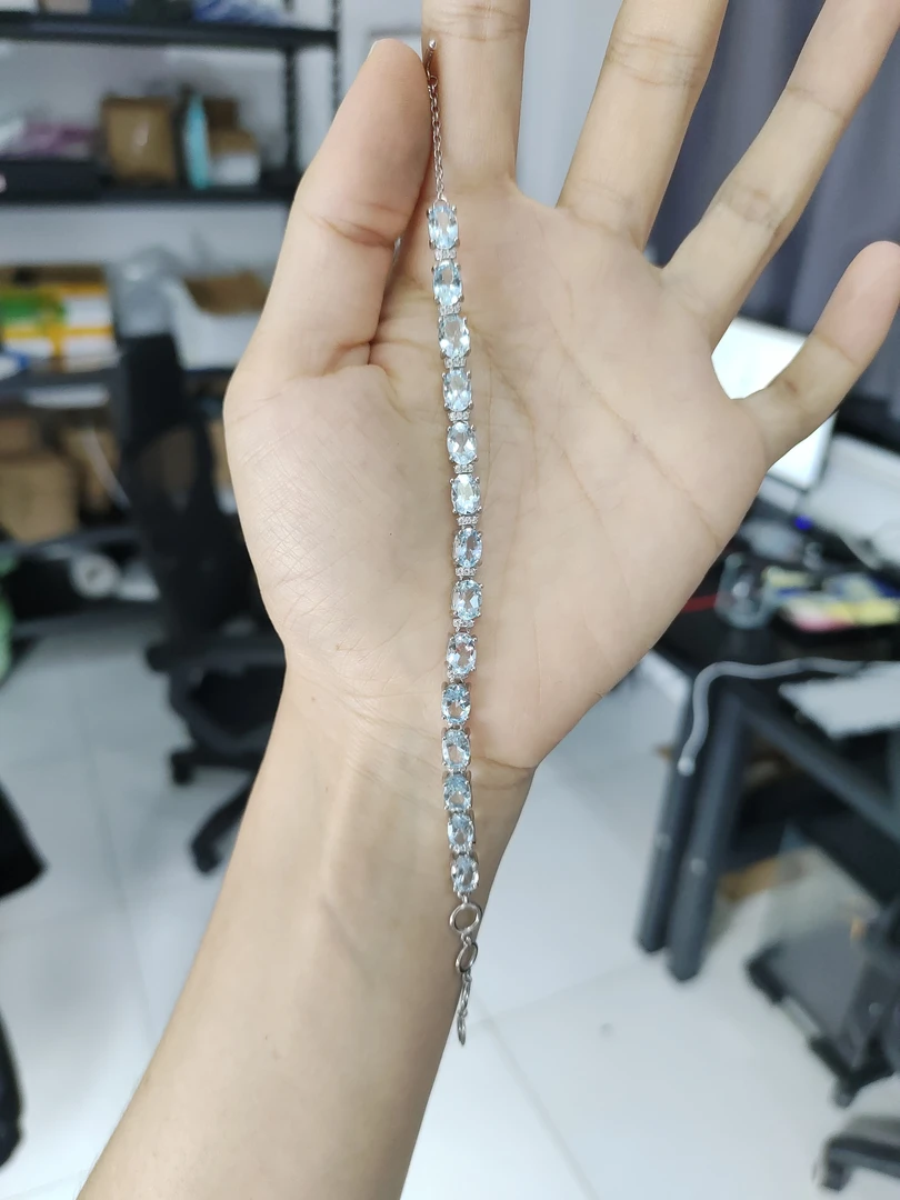 ［如一珠宝］海蓝宝手链