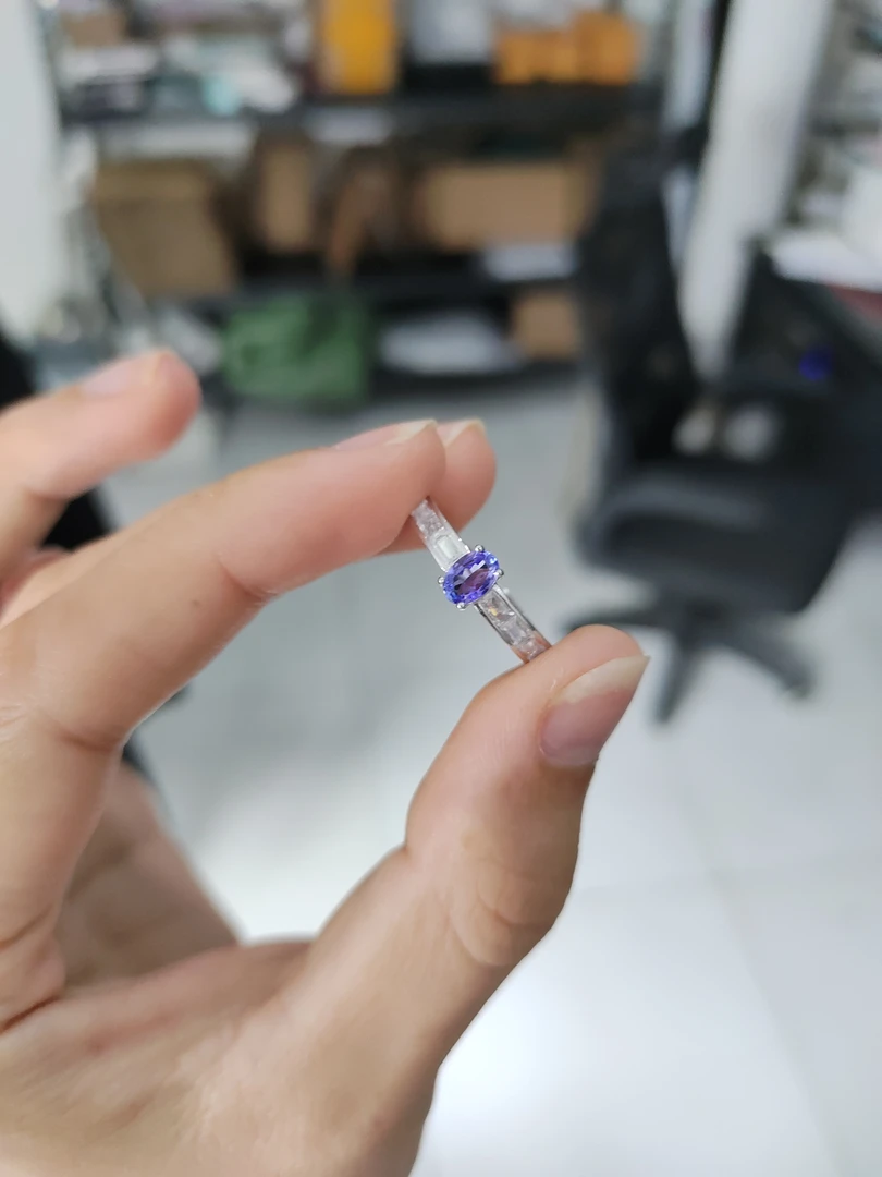 （如一珠宝）坦桑石戒指