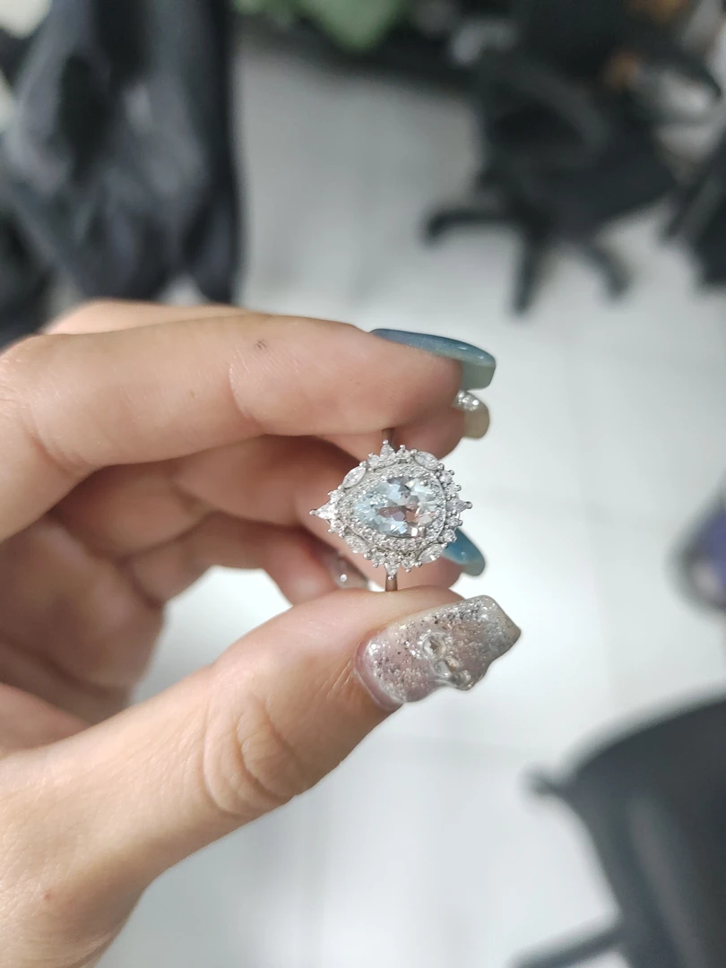 ［如一珠宝］海蓝宝戒指