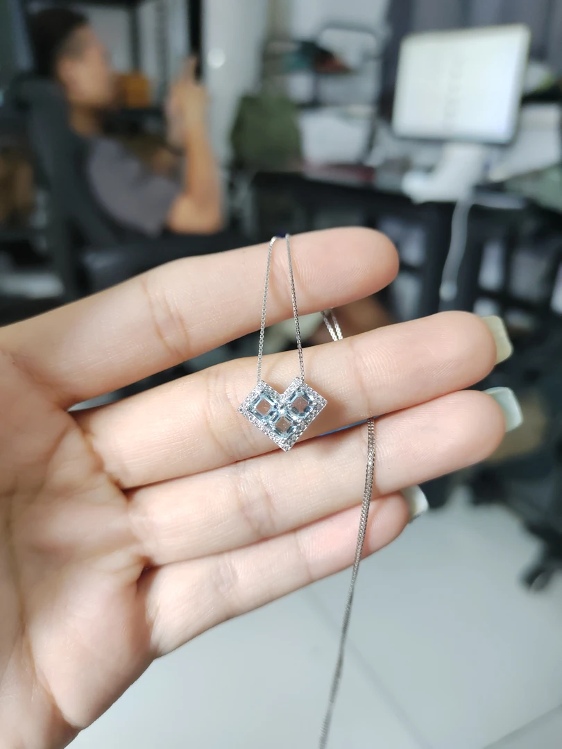 ［如一珠宝］海蓝宝吊坠