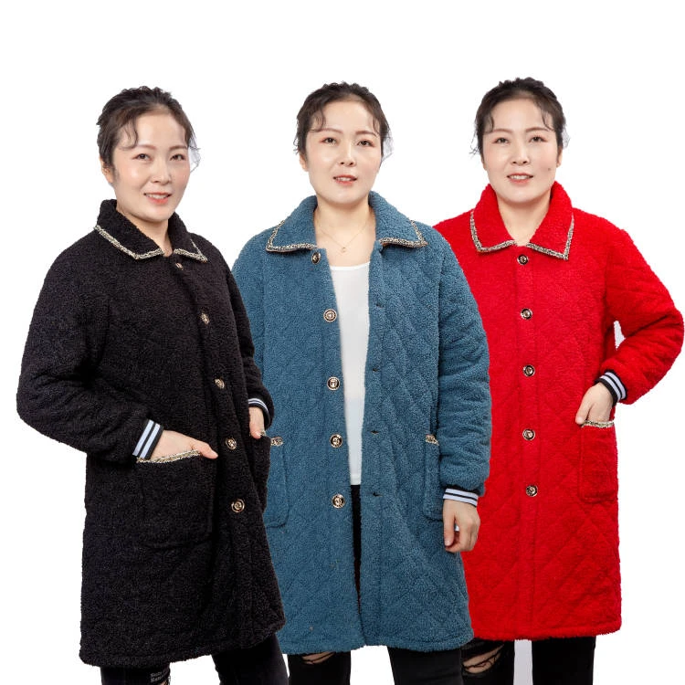 冬季罩衣小香风女时尚洋气棉服颗粒绒外套女装加厚加棉耐脏防污