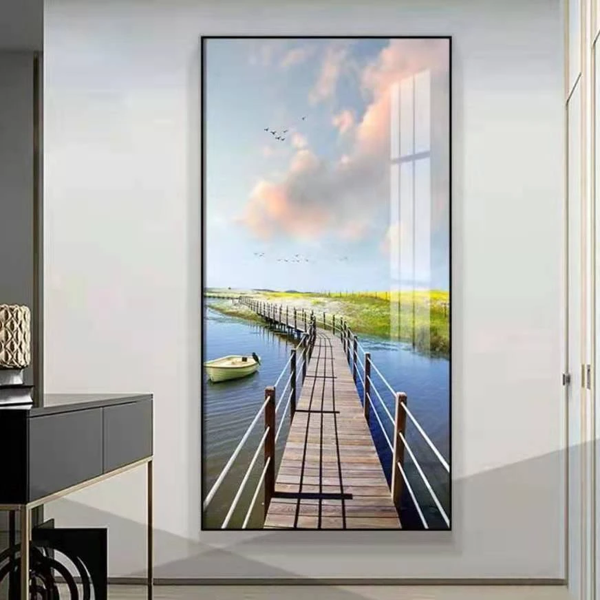 晶瓷晶贝玄关画入户玄关装饰画竖版北欧现代简约轻奢 X75