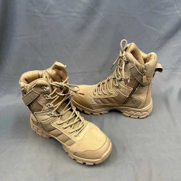 男女同款沙漠靴作战靴登山鞋休闲户外耐磨高帮鞋徒步鞋卡其