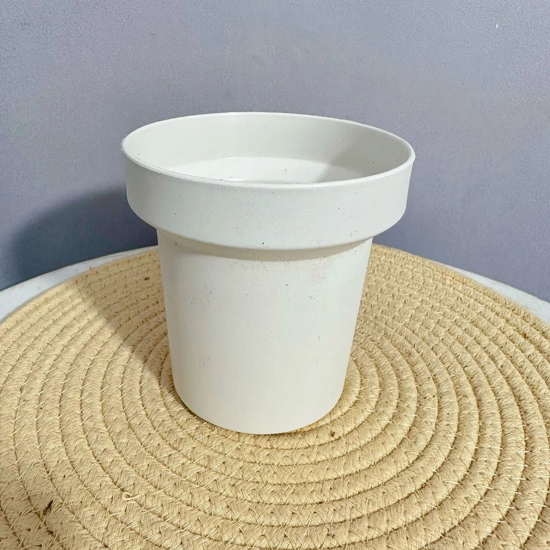 【北欧简约树脂加厚小白盆口】欧式风树脂花盆家居兰花装饰