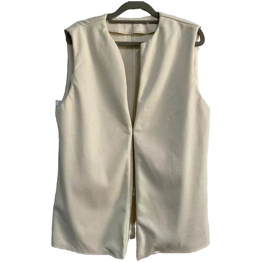 【外贸精品】J170  马夹 简约V领毛圈面