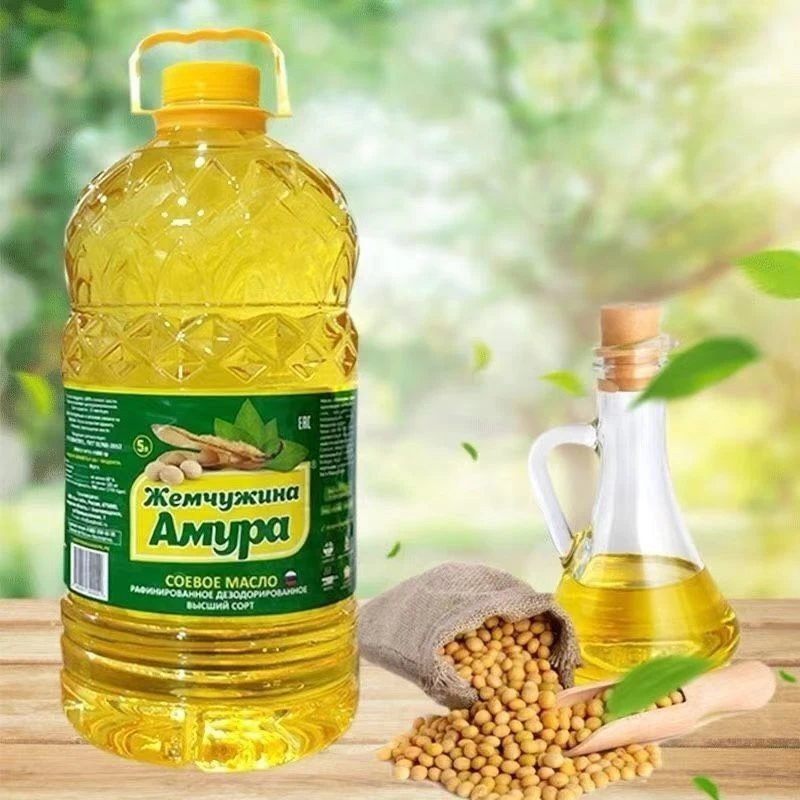 俄罗斯豆油进口阿穆尔珍珠牌大豆油植物油五升家庭厨房食用油必备
