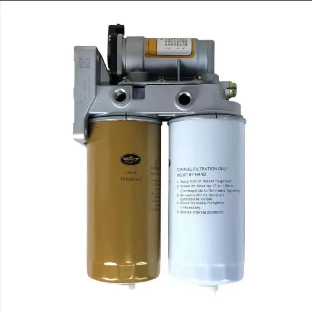 解放原厂896柴油滤芯电子泵、手动泵（J6 JH6大梁粗滤总成)