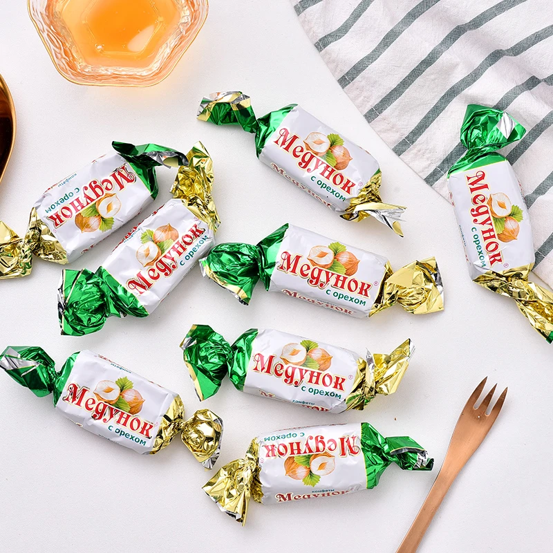 【晨弟缇娜专属】三颗榛子巧克力味榛子夹心糖鲜奶威化500克/袋