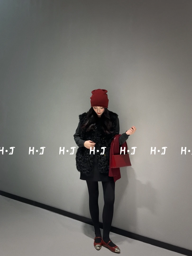 【 H·J 】“胶囊衣橱”高腰显瘦A字羊毛半裙1256