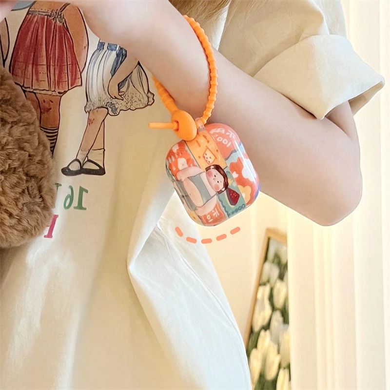 可爱胖妹AirPods保护套airpod3创意pro2耳机三代软壳苹果二代女款